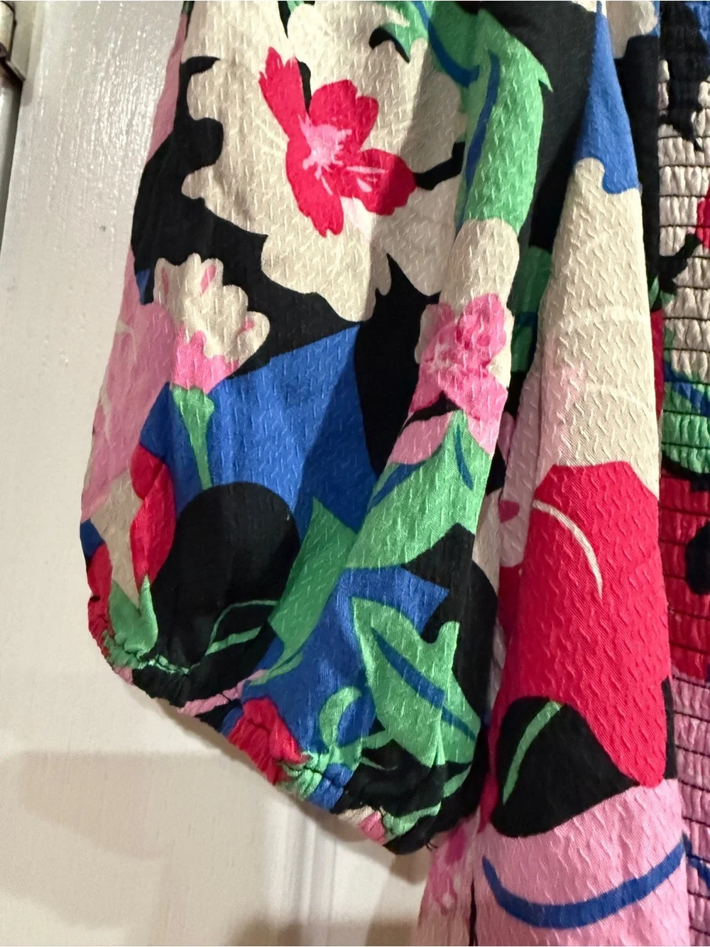Nine West Multicolor Floral Off-Shoulder Top (Pink, Blue, Green, Black, White)